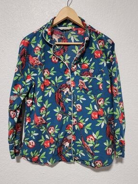 Print Fresh X Anthropology Novelty Print Pajama Top 100% Organic Cotton Small